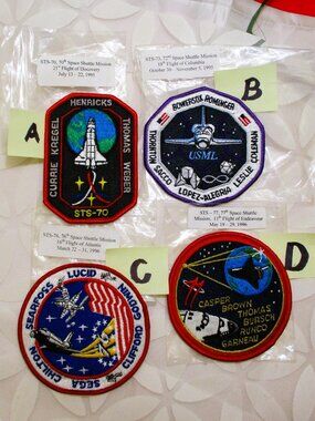 Vintage NASA Space Shuttle Mission Patch: STS Crew Badge, 1995-96